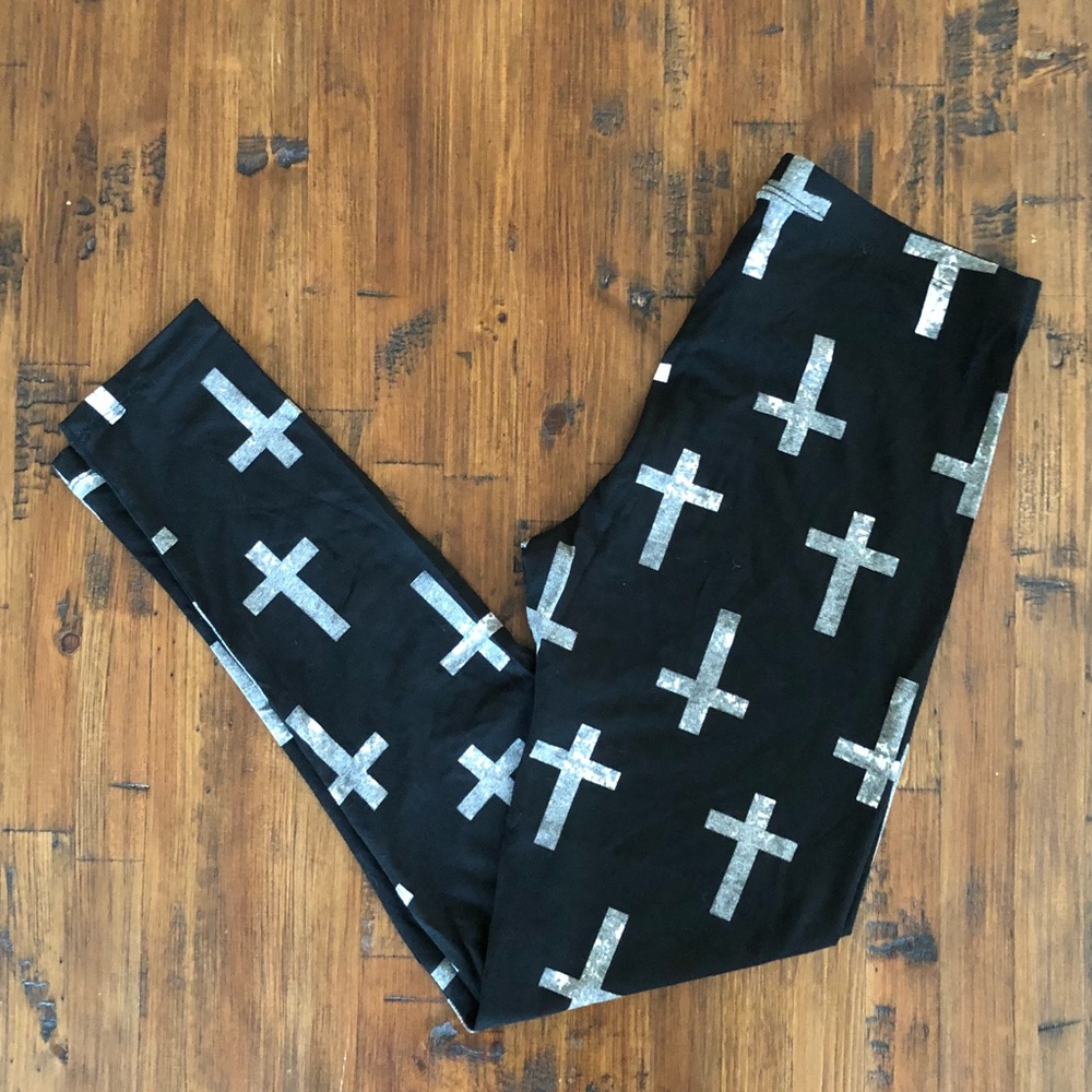Topshop Cross Print Leggings